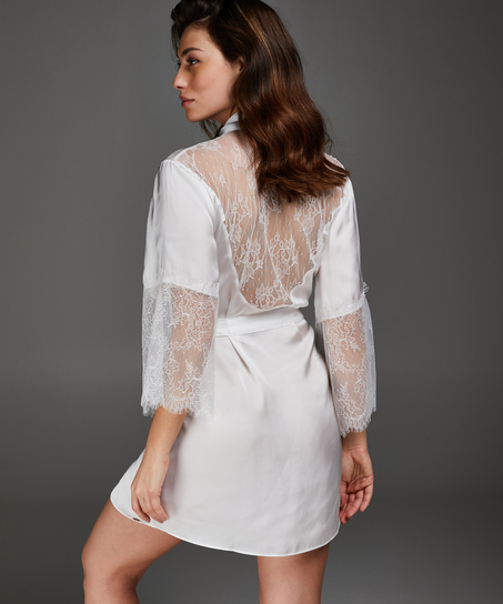 Lily satengkimono, Hvit