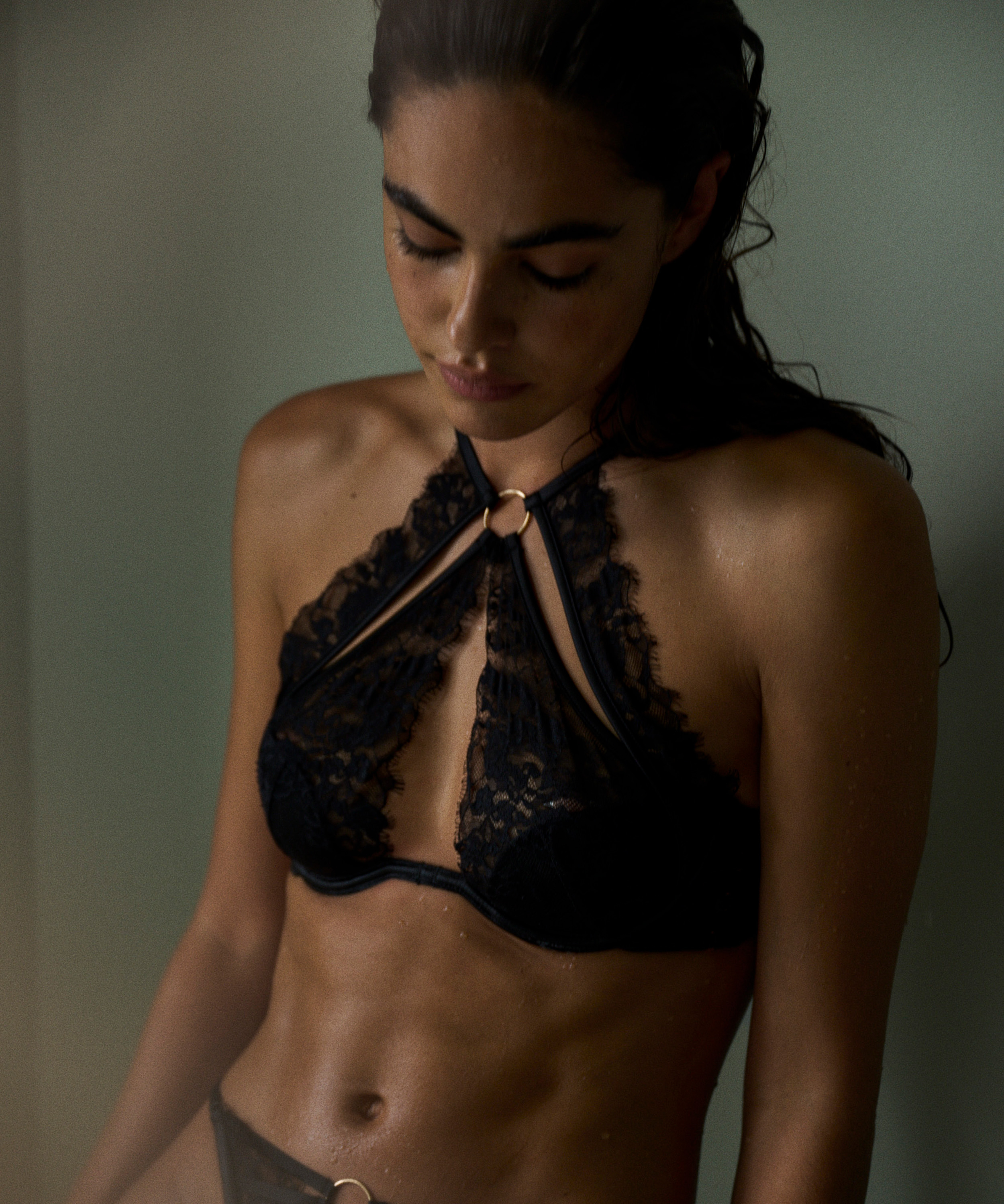 Nienke polstret spile-BH, Svart, main