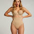 Strammende høylivet thong, Beige