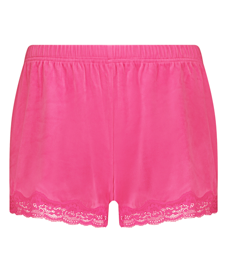 Shorts i blondevelur, Rosa