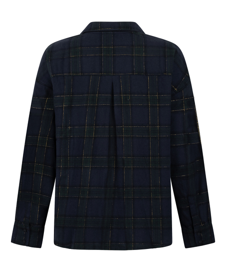 Pysjamatopp Flanell, Blå