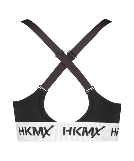 HKMX sports-BH The Crop Logo Level 1, Svart