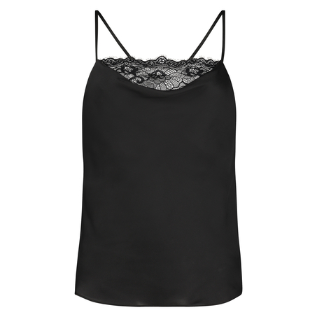Cami satin, Svart