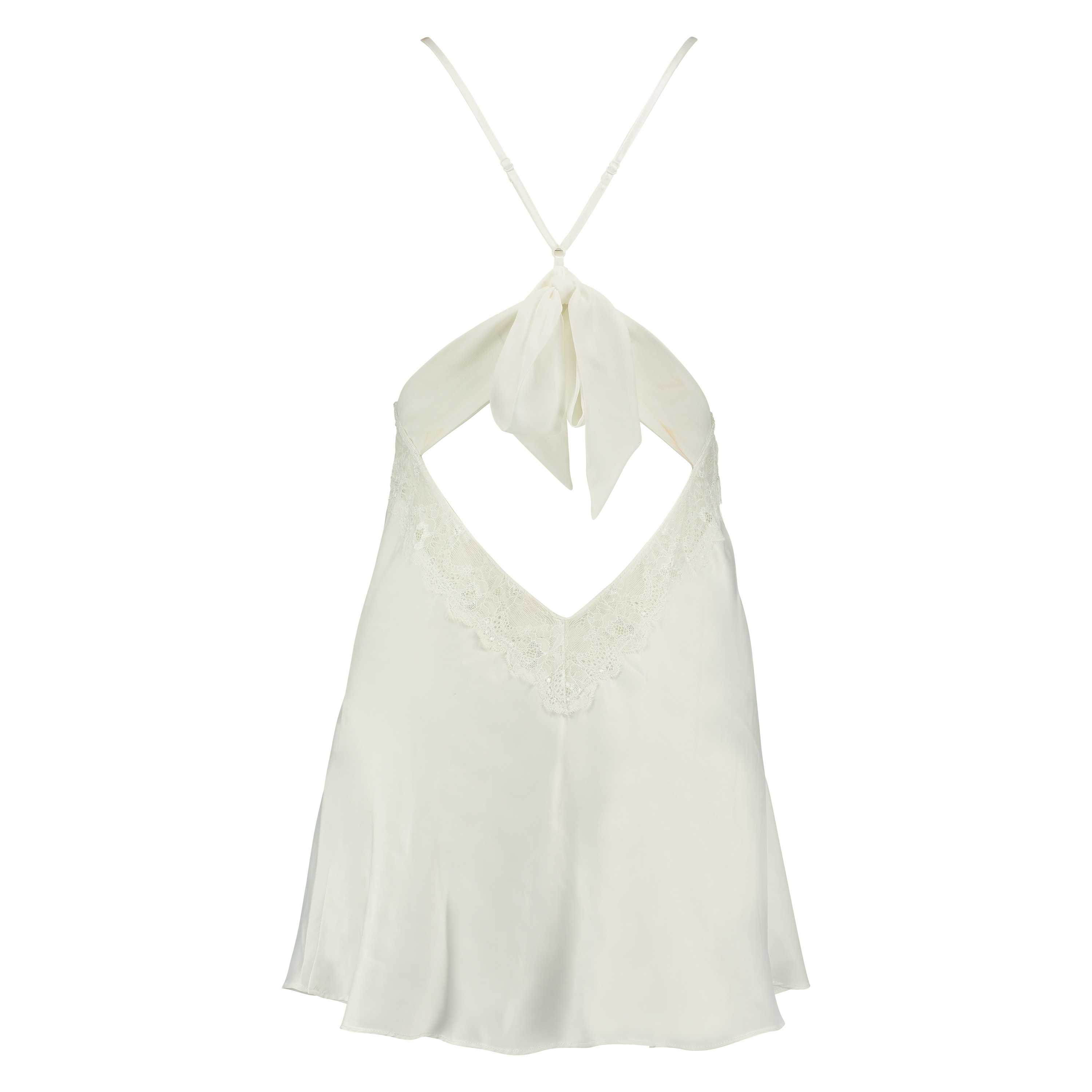 Slip dress Lessie Satin, Hvit, main