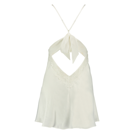 Slip dress Lessie Satin, Hvit