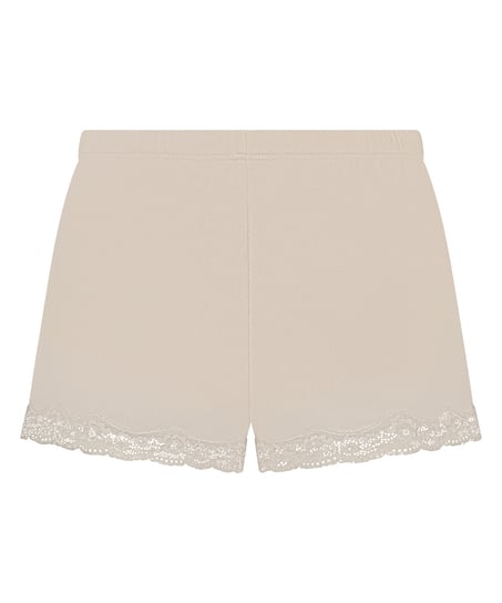 Shorts i blondevelur, Beige