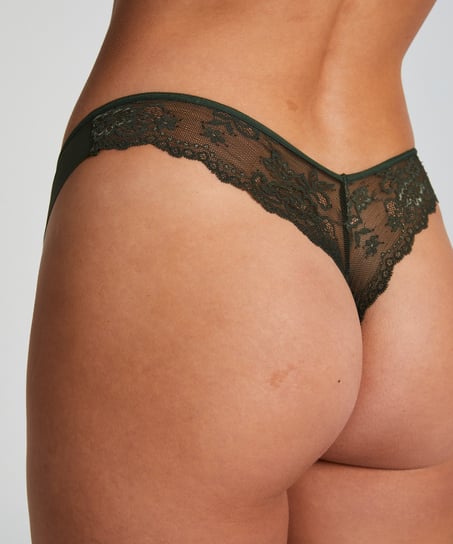 Invisible g-streng Lace Back, Grønn