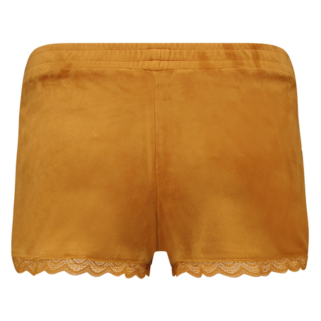 Velvet lace shorts, Gul