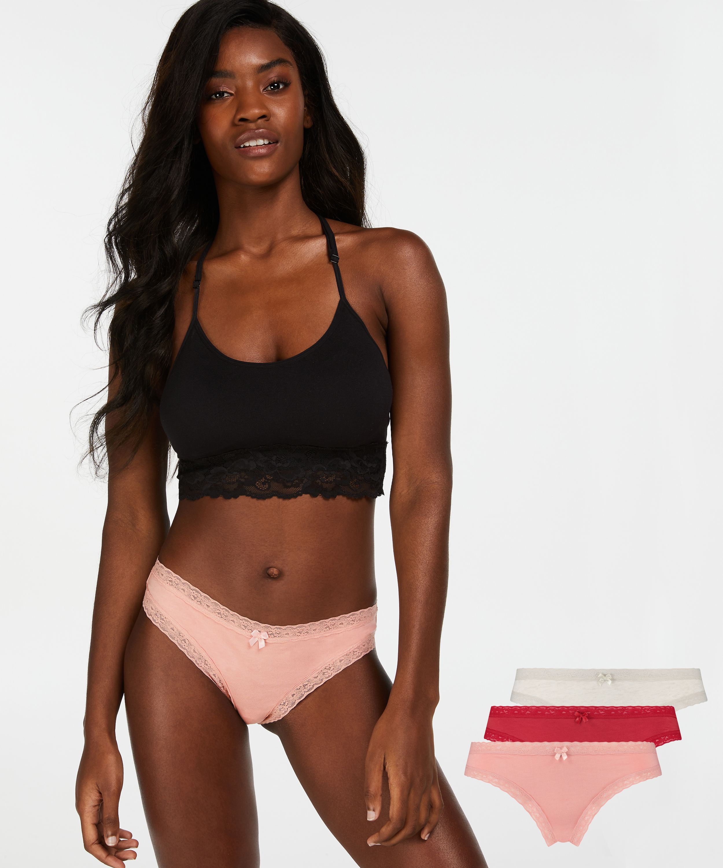 3-pakning brasiliansk truse Classics, Rød, main