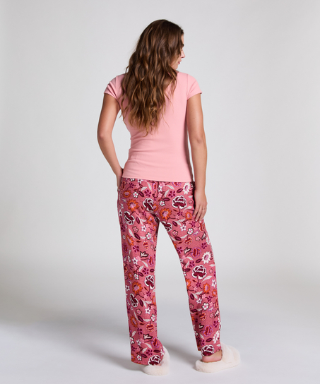 Henley kortermet pyjamastopp, Rosa