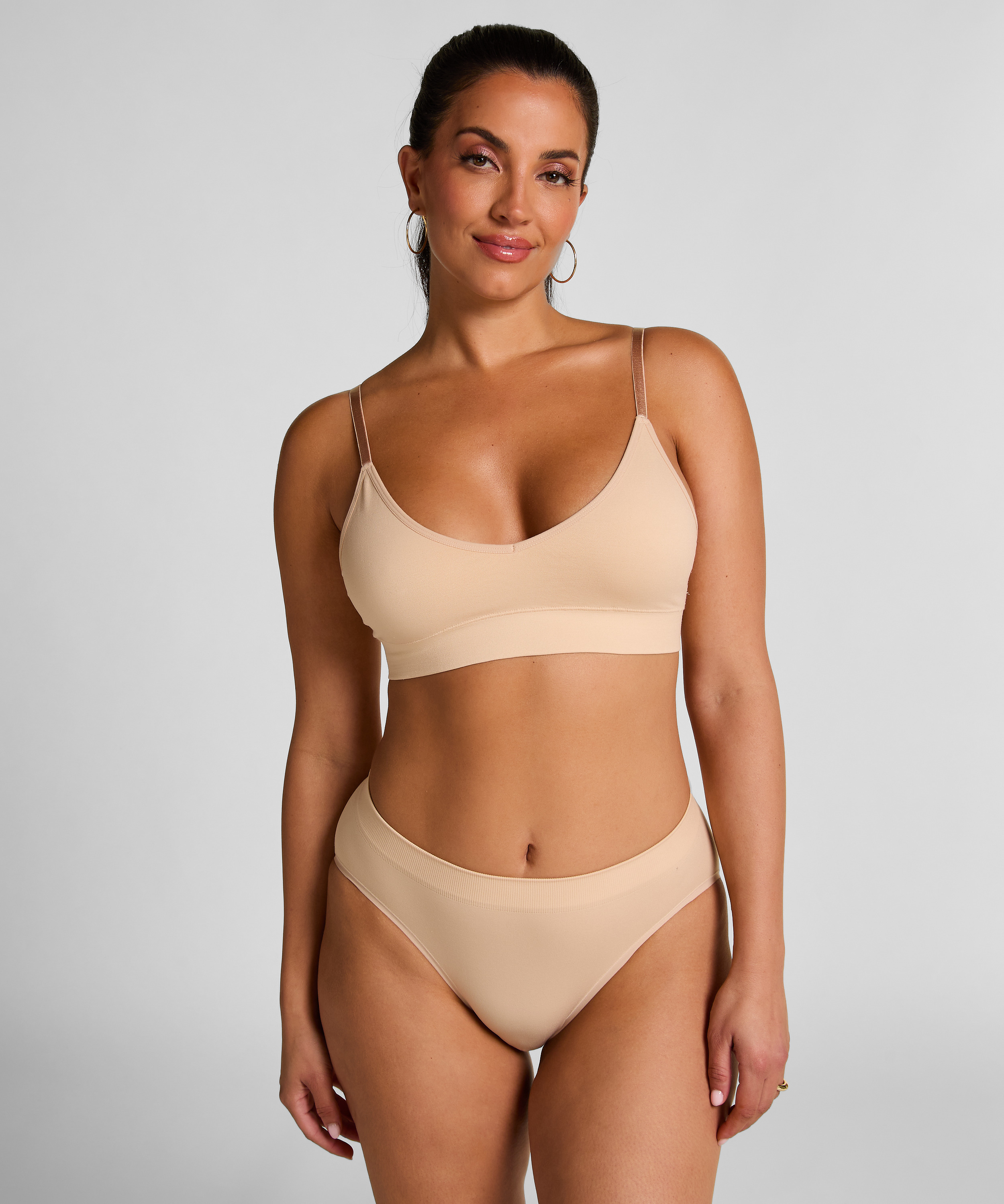 Dide Triangel-bralette, Beige, main
