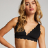 Scallop triangle bikinitopp, Svart