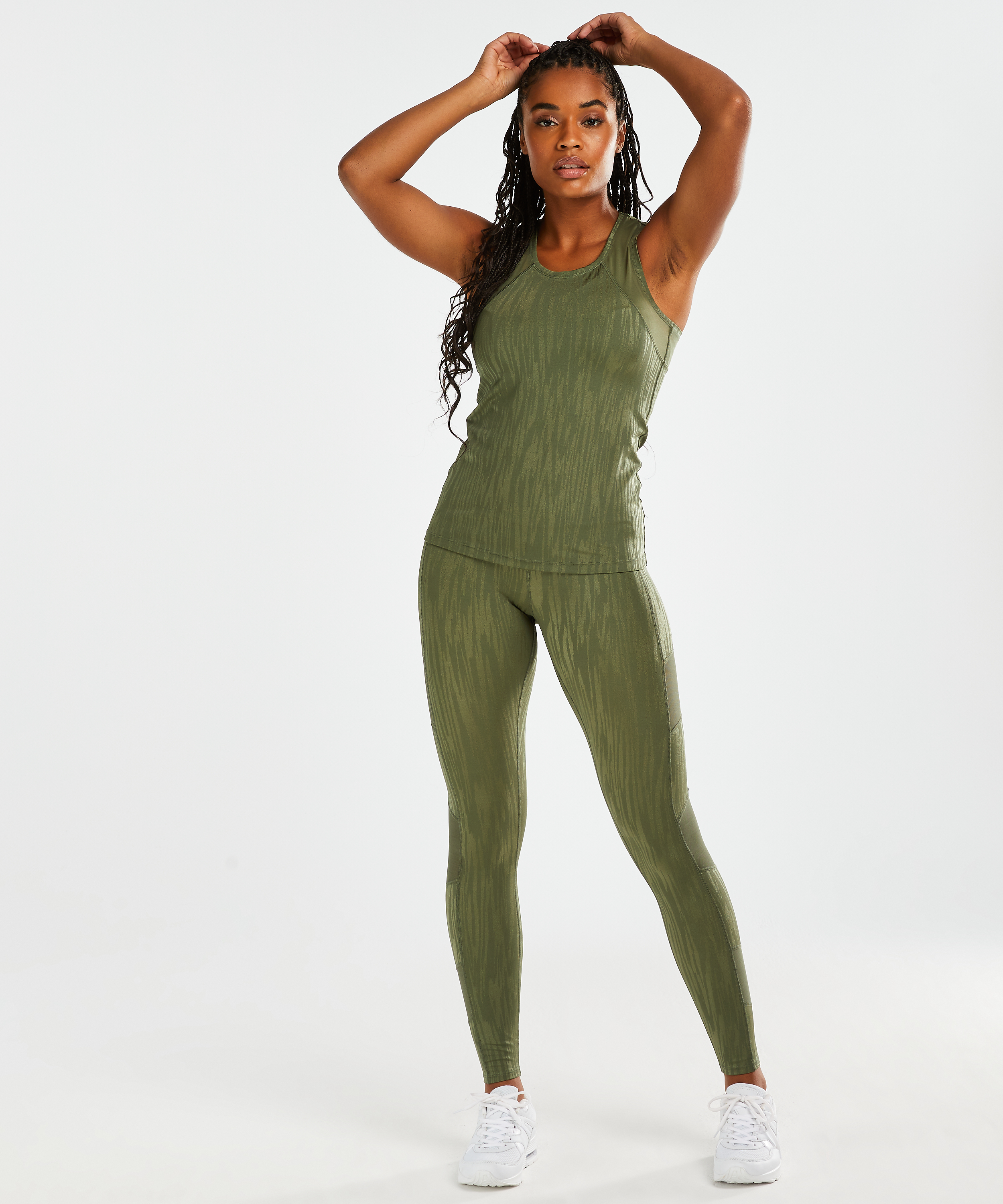 HKMX Sport slim fit tanktopp, Grønn, main