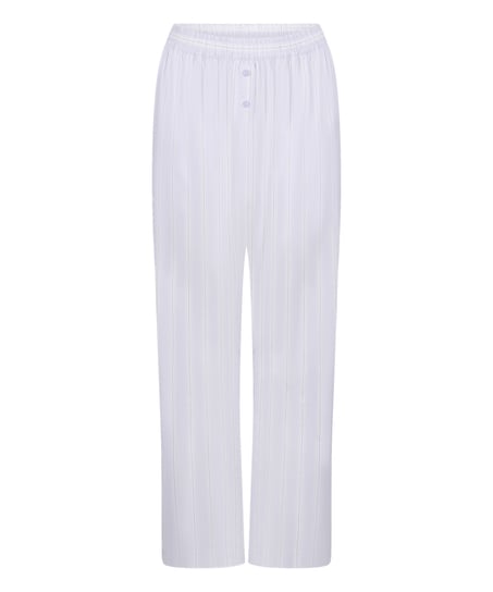 Pant Woven Cotton Stripe, Lilla