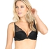 Padded underwired push-up bra Lisa, Svart