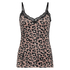 Leopard fløyels-cami, Rosa