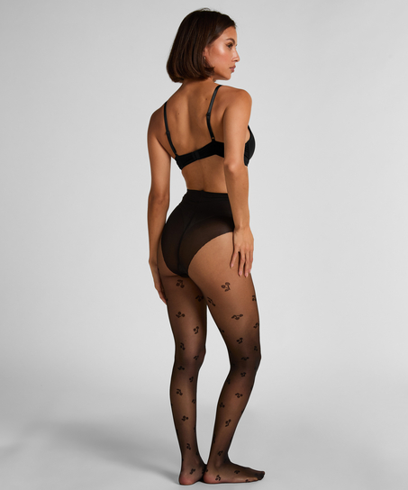 Panty 15DEN-trykk, Svart