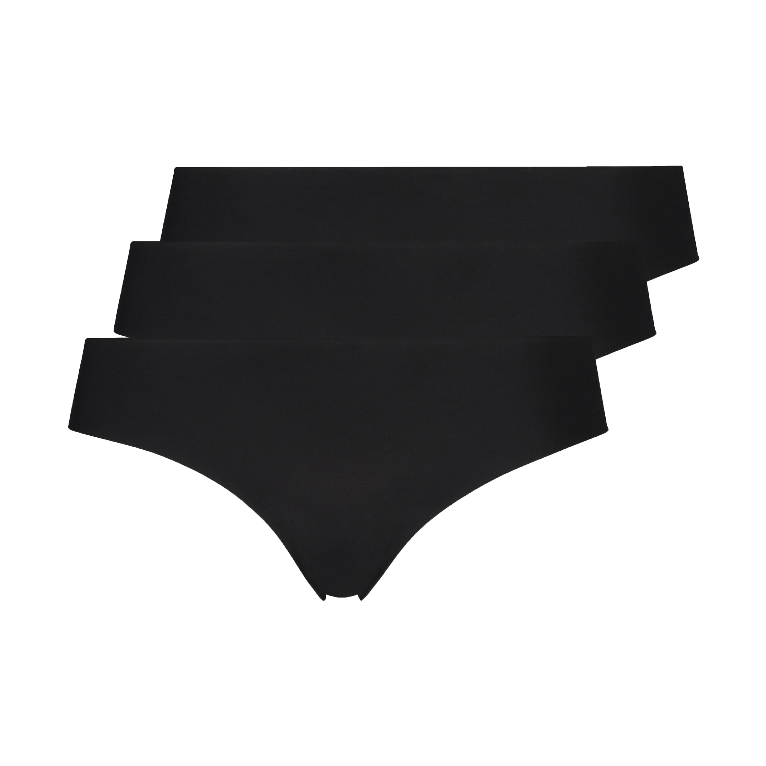 Invisible brasiliansk truse Lace Back, Svart, main