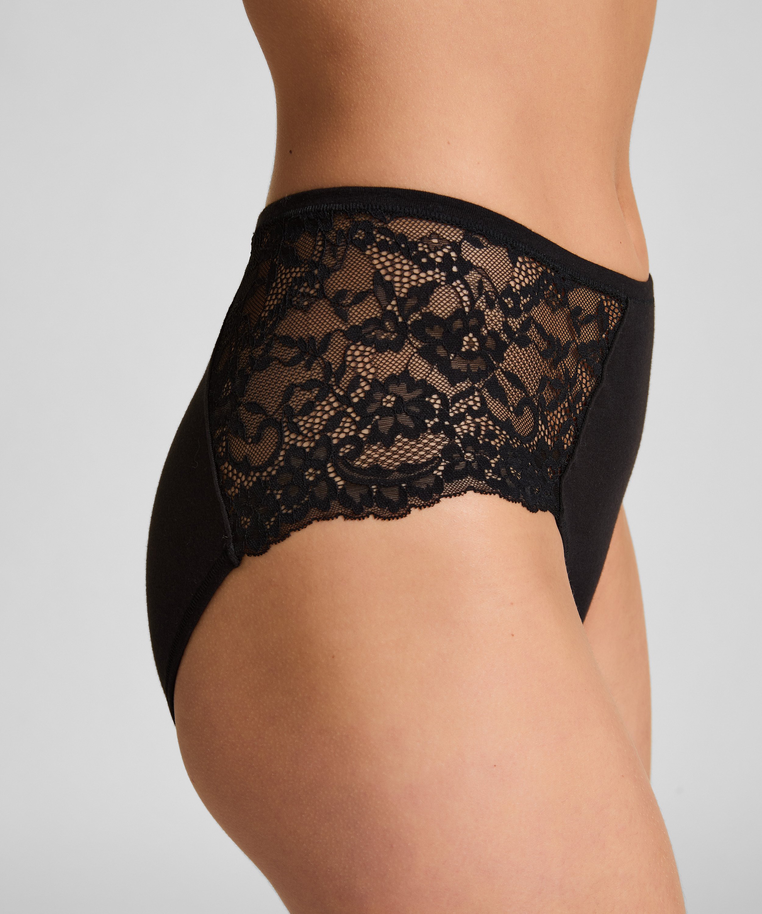 Superslip Midi Lace, Svart, main