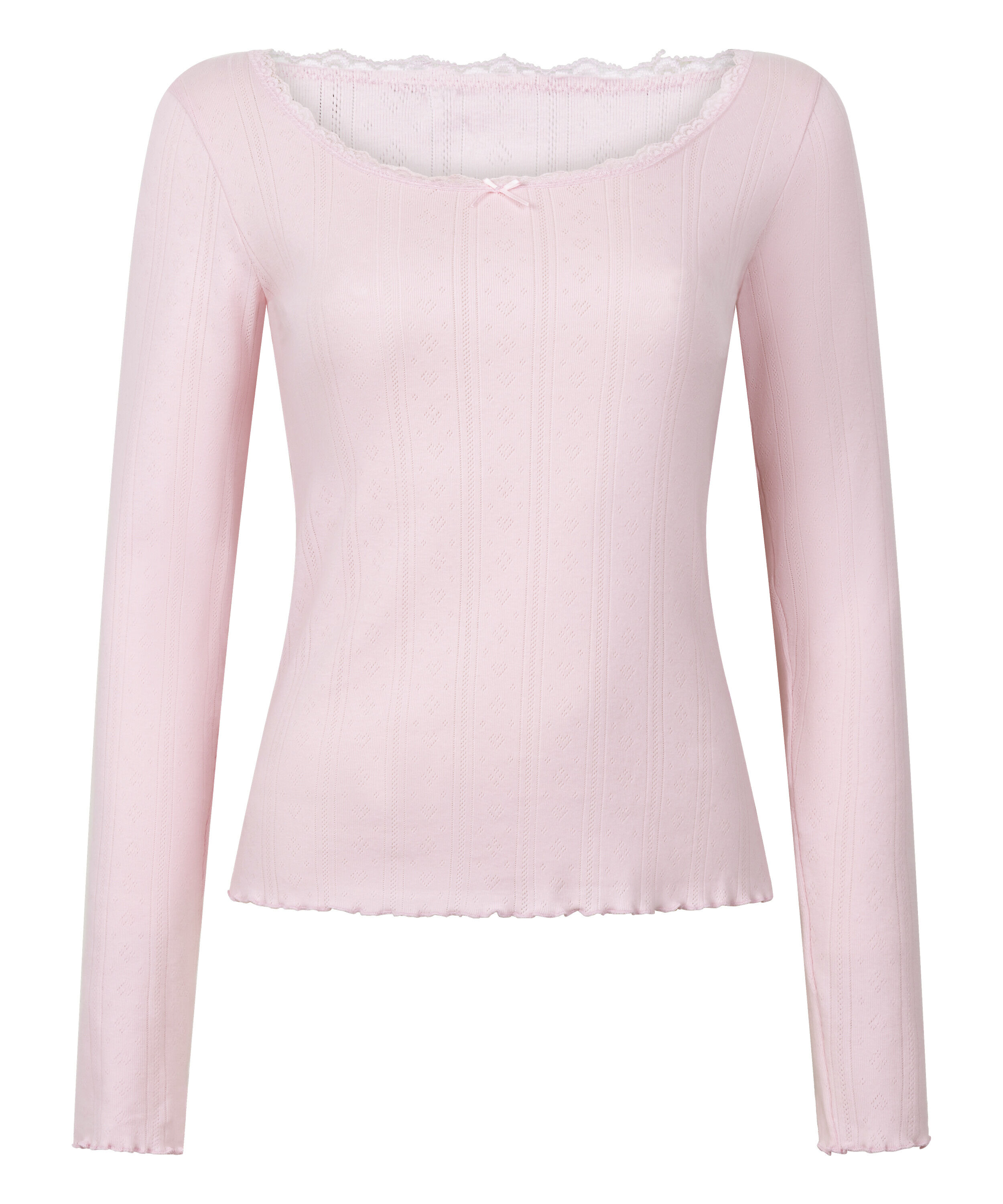 Pyjamasoverdel Pointelle, Rosa