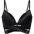 Vatterte longline push-up bøyle-bh Colette, Svart