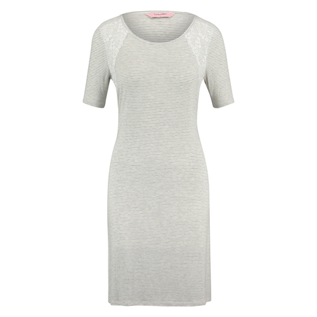 Nattskjorte med rund hals, Grå