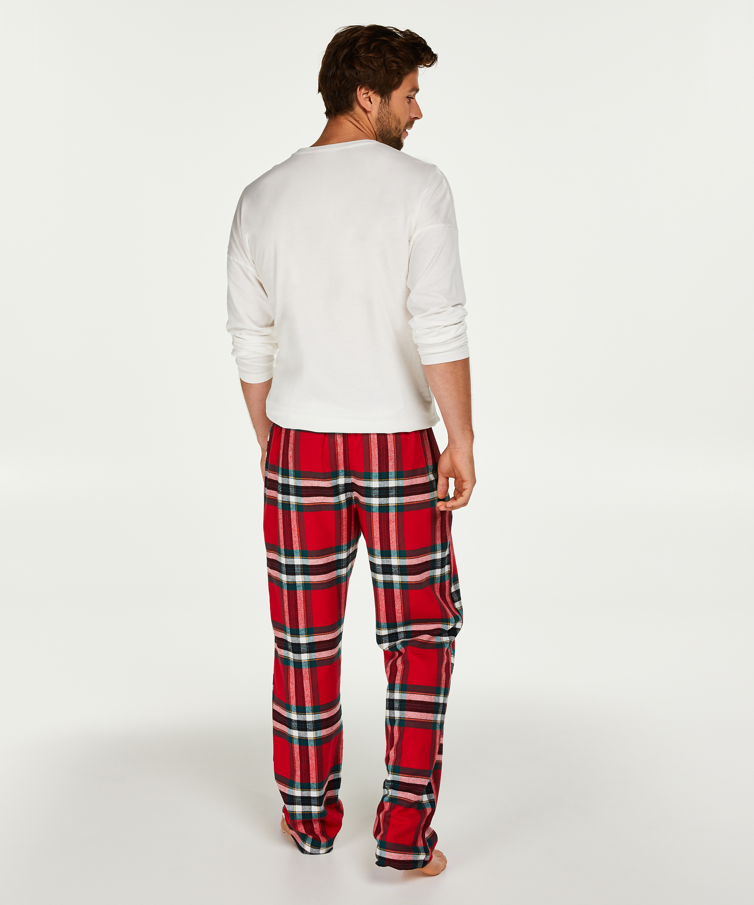 Men's pyjama set, Rød, main