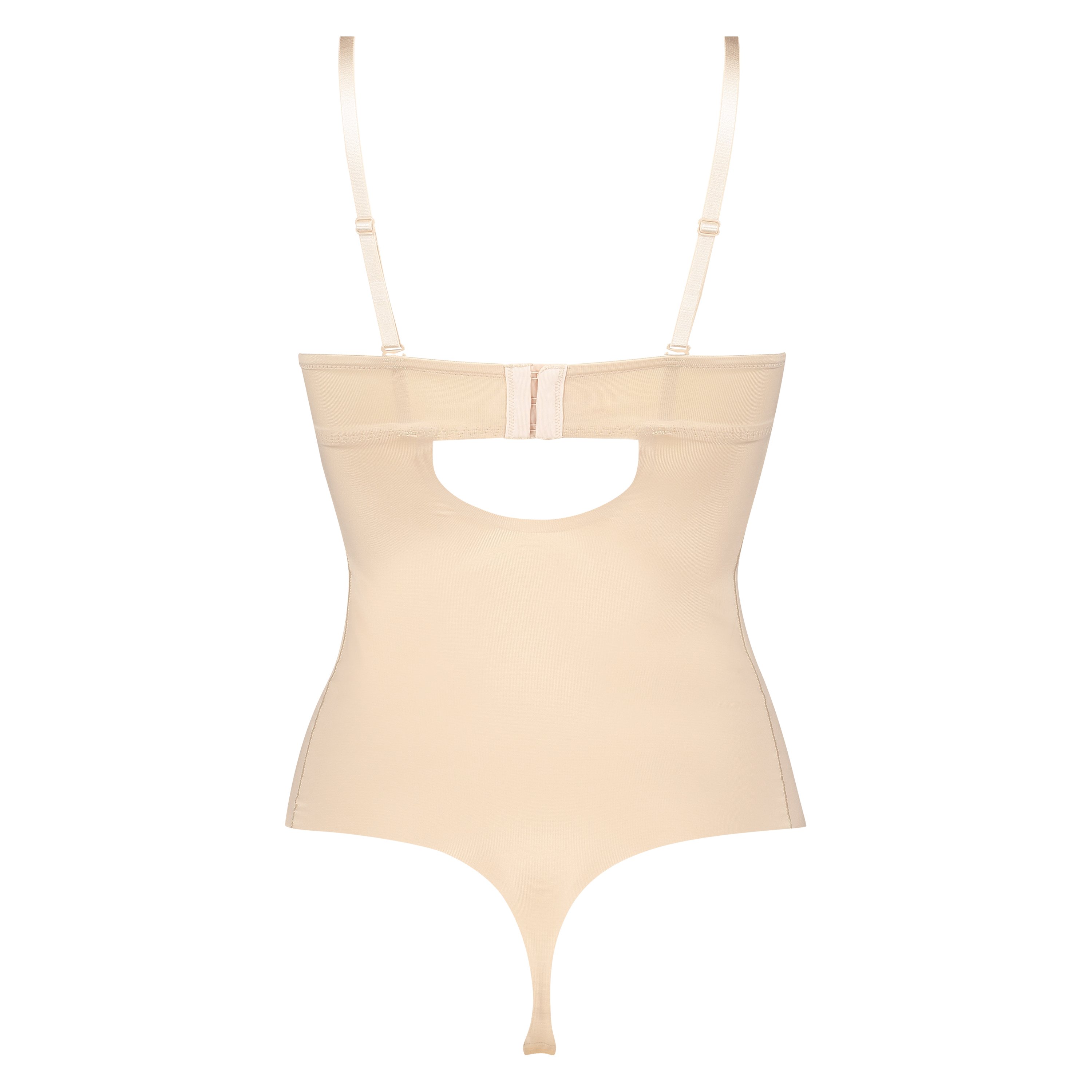 Skulpterende body med forete skåler, Beige, main
