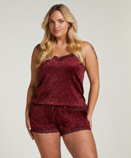 Velvet lace shorts, Lilla