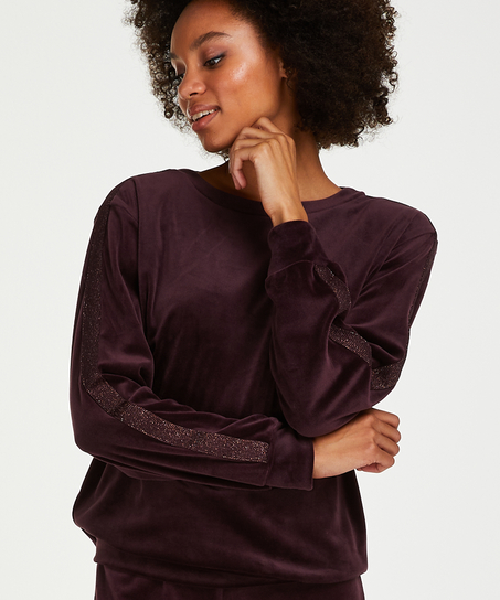 Velvet shimmer topp, Lilla