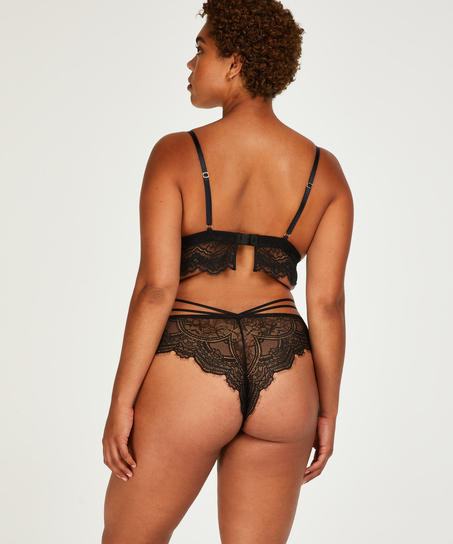 Sian brasiliansk truse med høy skjæring, Svart