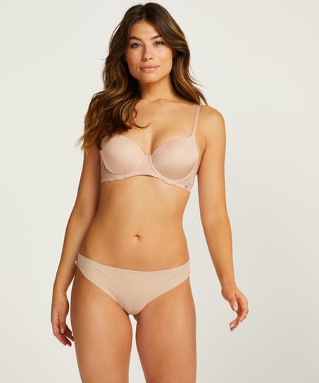 Usynlig grunnleggende thong, Beige