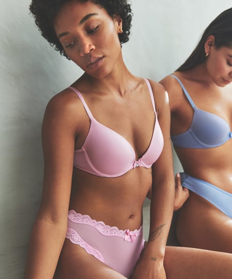 ﻿Vattert bh med bøyle Plunge, Rosa