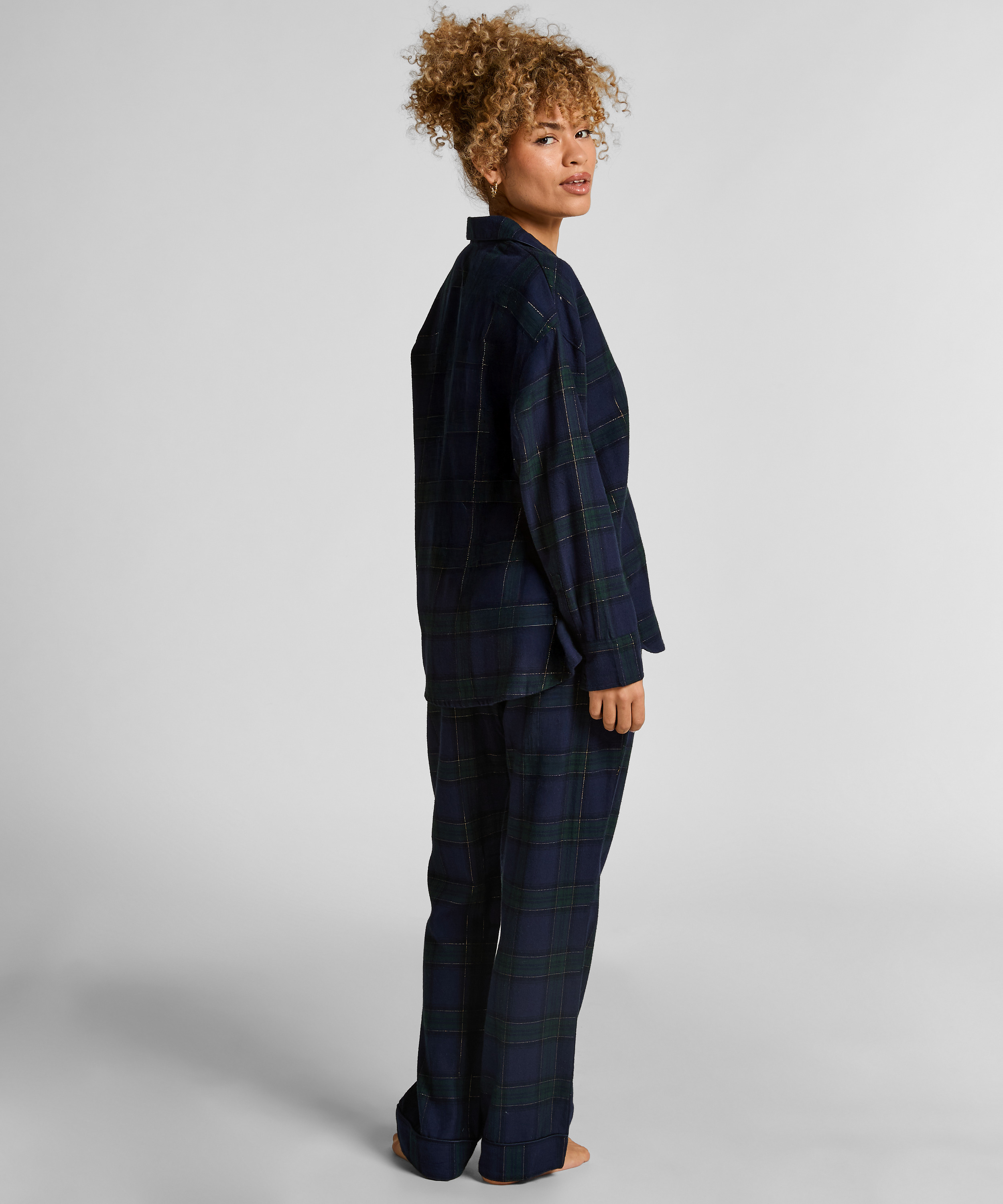 Petite pysjamasbukse Flanell, Bl&aring;, main