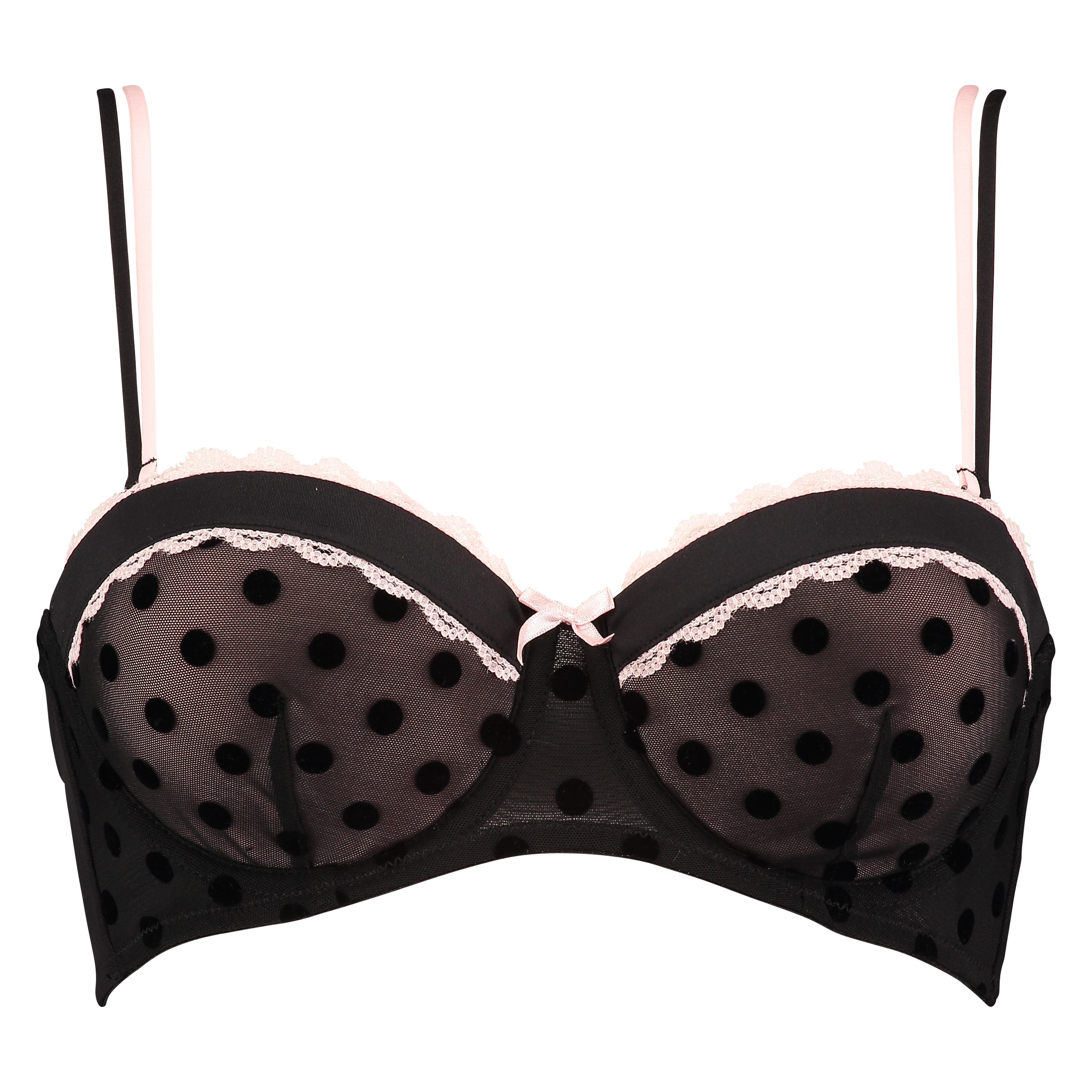 Padded underwired bra Kiara, Svart, main