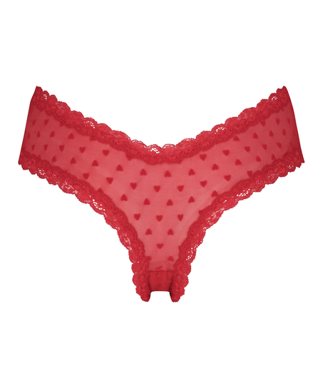 Brasiliansk truse V-shape Mesh, R&oslash;d