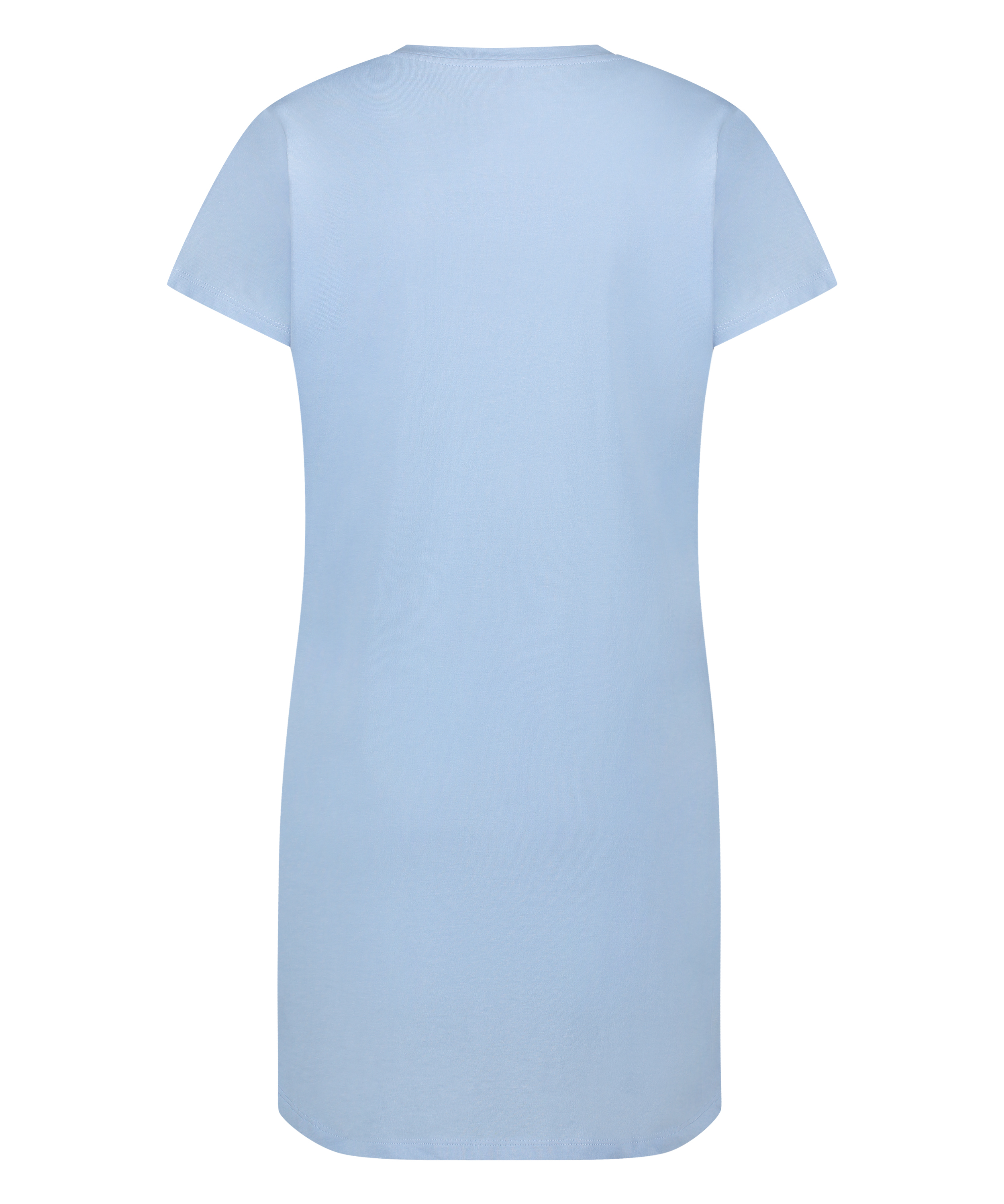 Nattskjorte med rund hals, Blå, main