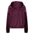 Jacket hoodie velours, R&oslash;d