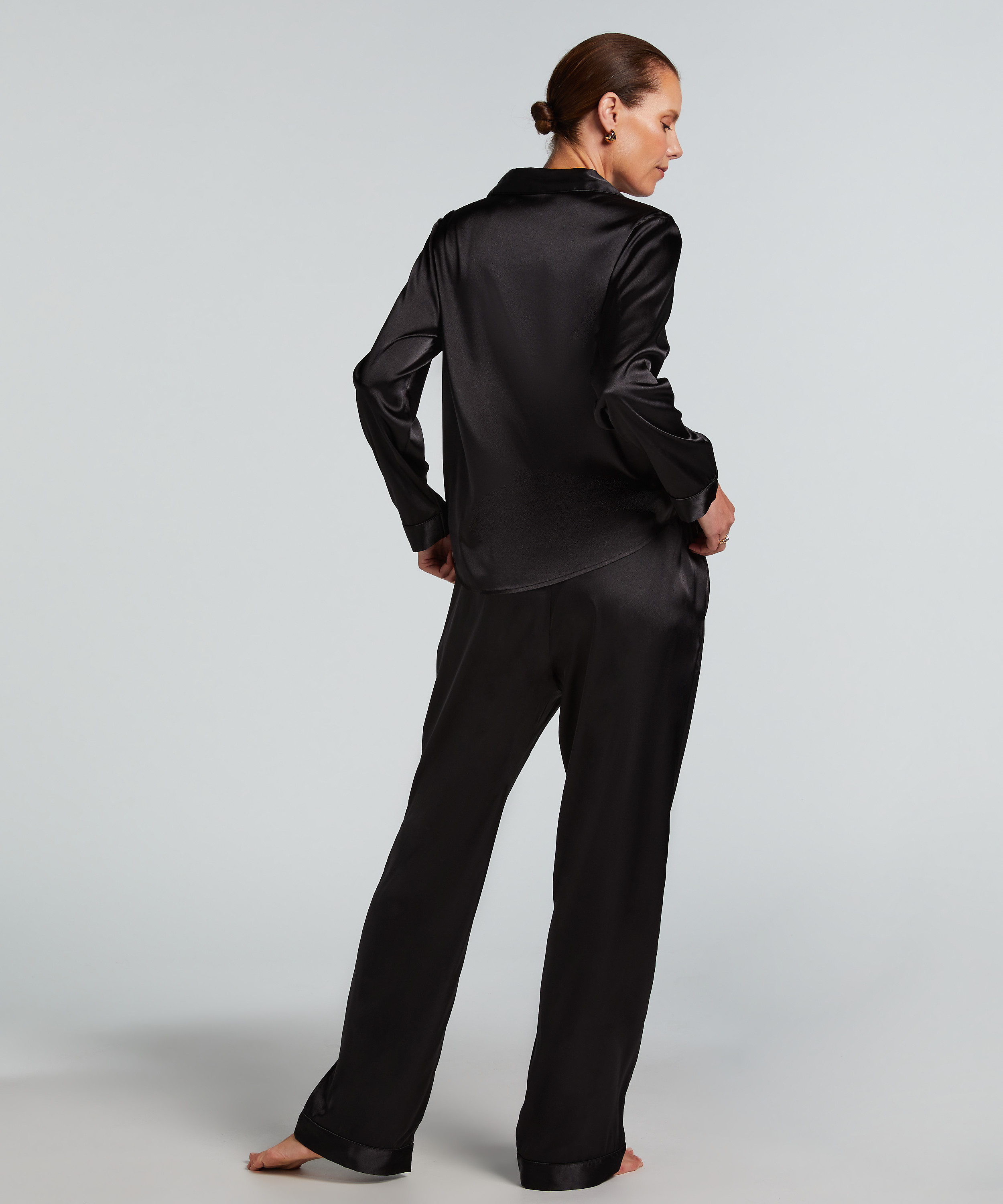 Satengbukser, Svart, main