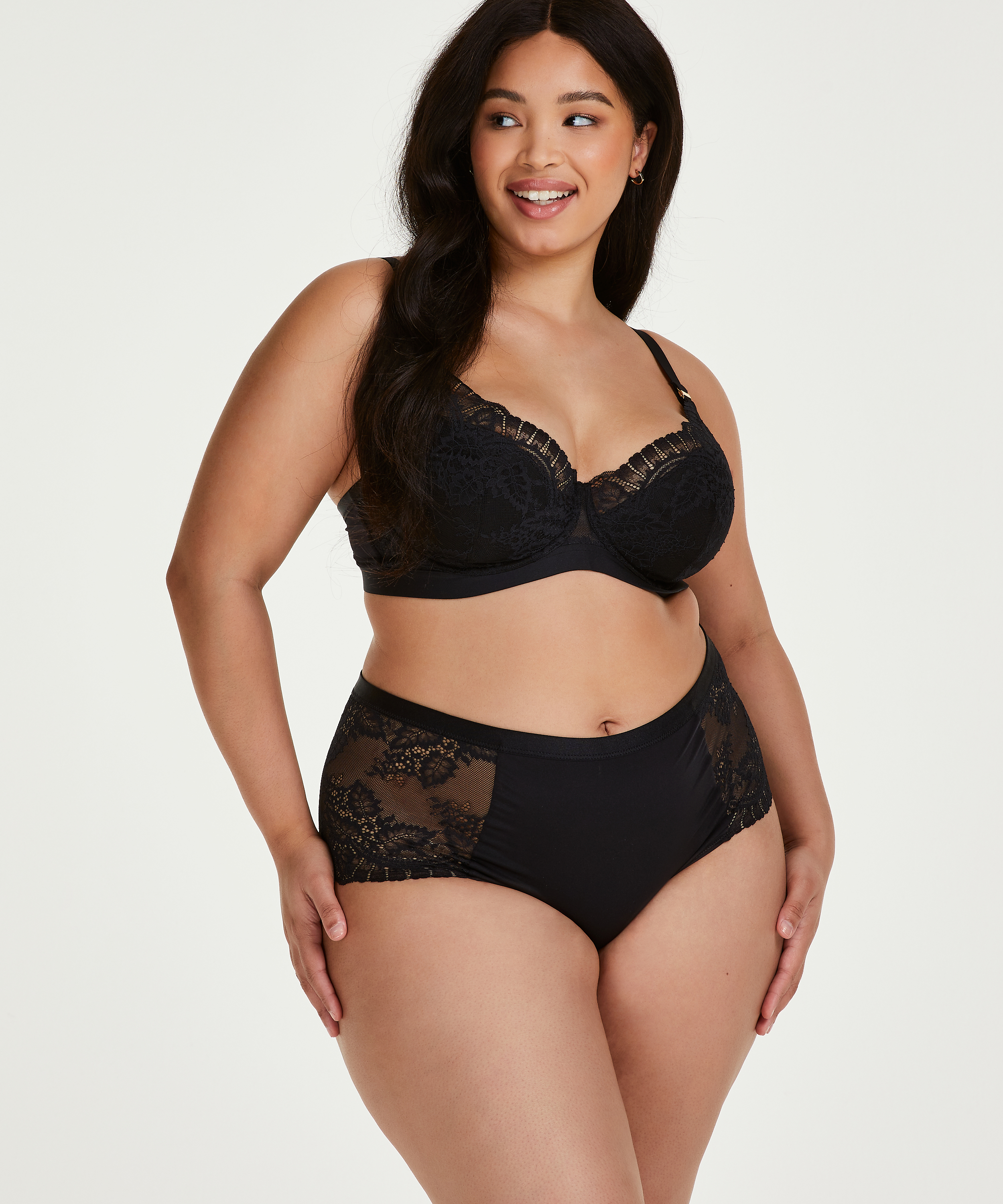 Vattert amme-bh med b&oslash;yle Adelaide, Svart, main