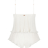 Chiffon plissé camisole-sett, Hvit