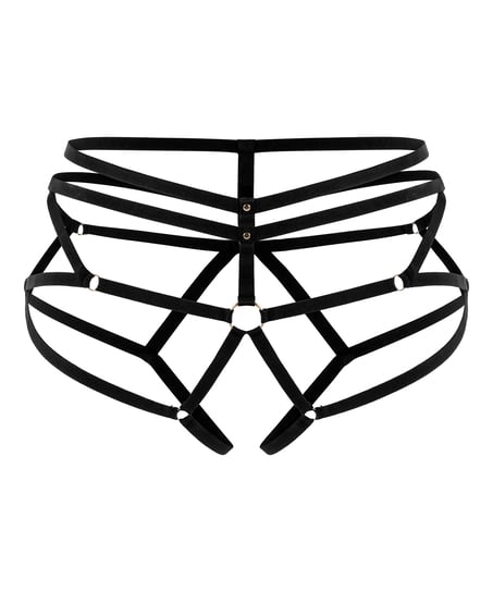 Elastisk åpen truse, Svart