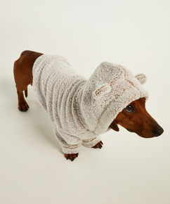 Fleece hunde-onesie, Brun