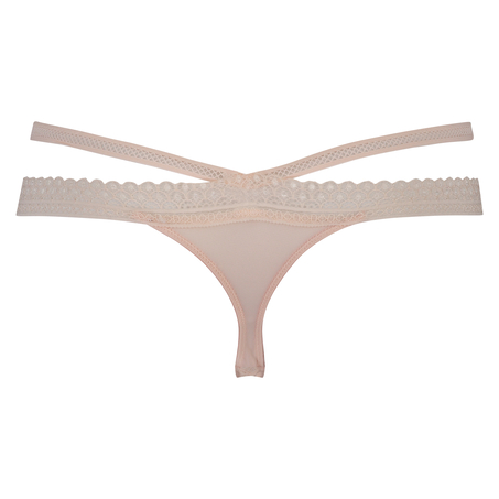 Lav g-streng med stropper, Rosa