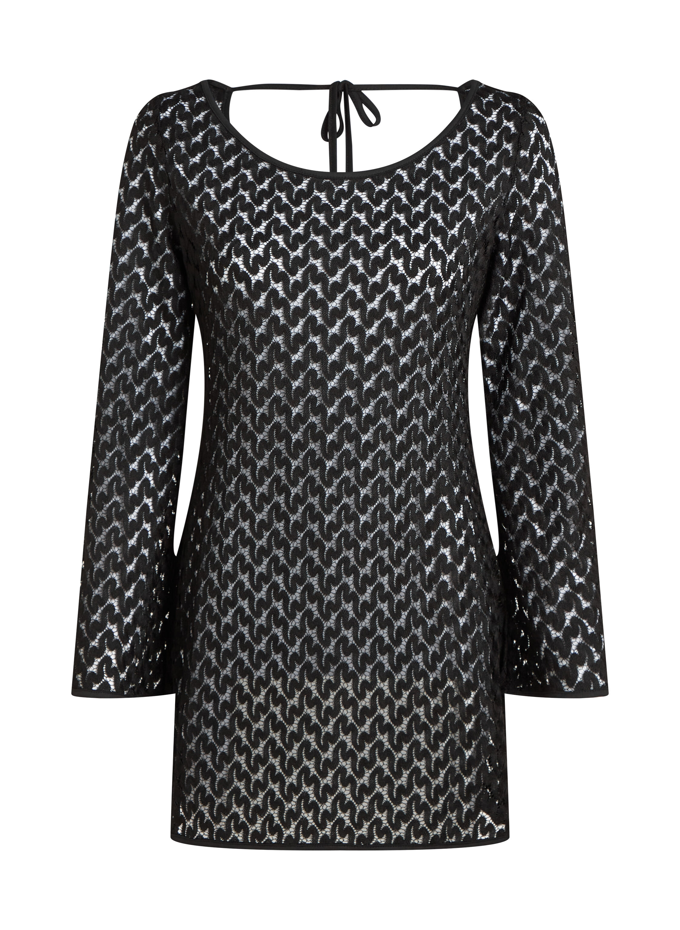 Heklet strandkjole, Svart