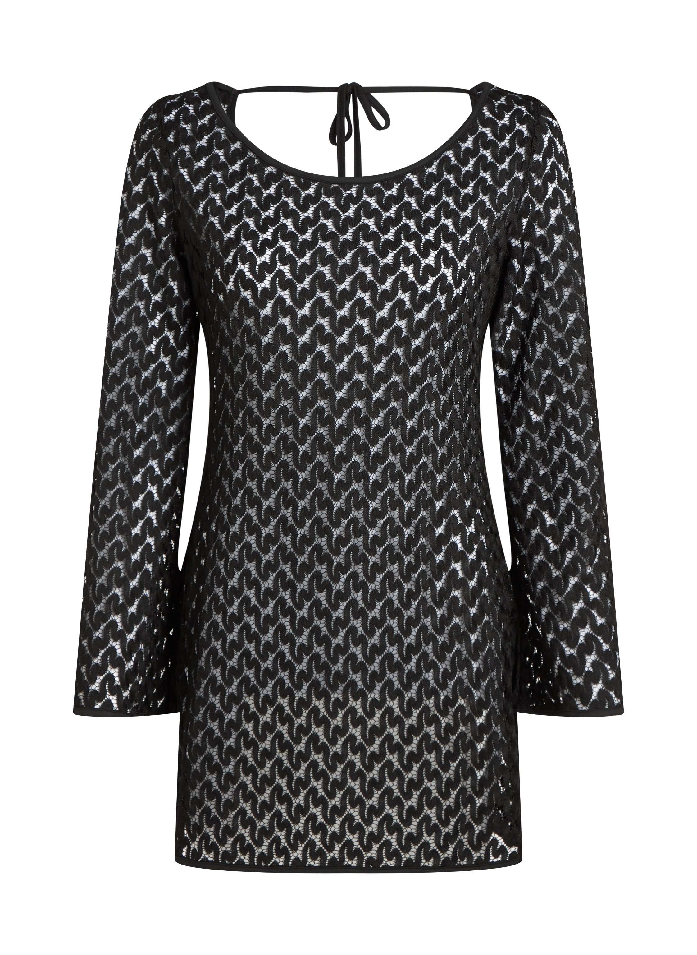 Heklet strandkjole, Svart, main