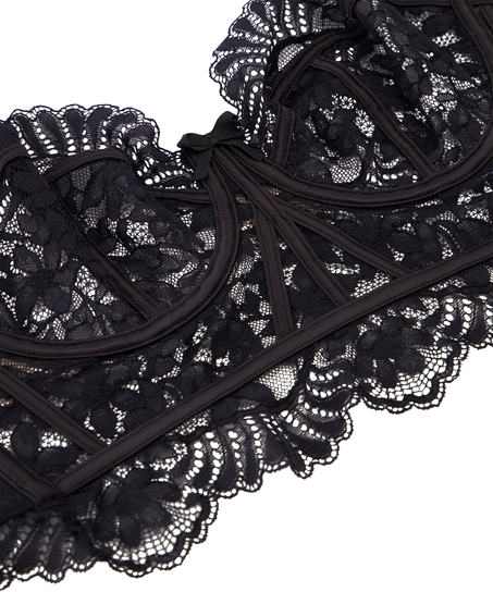 Spile-BH uten polstring longline Jamie, Svart