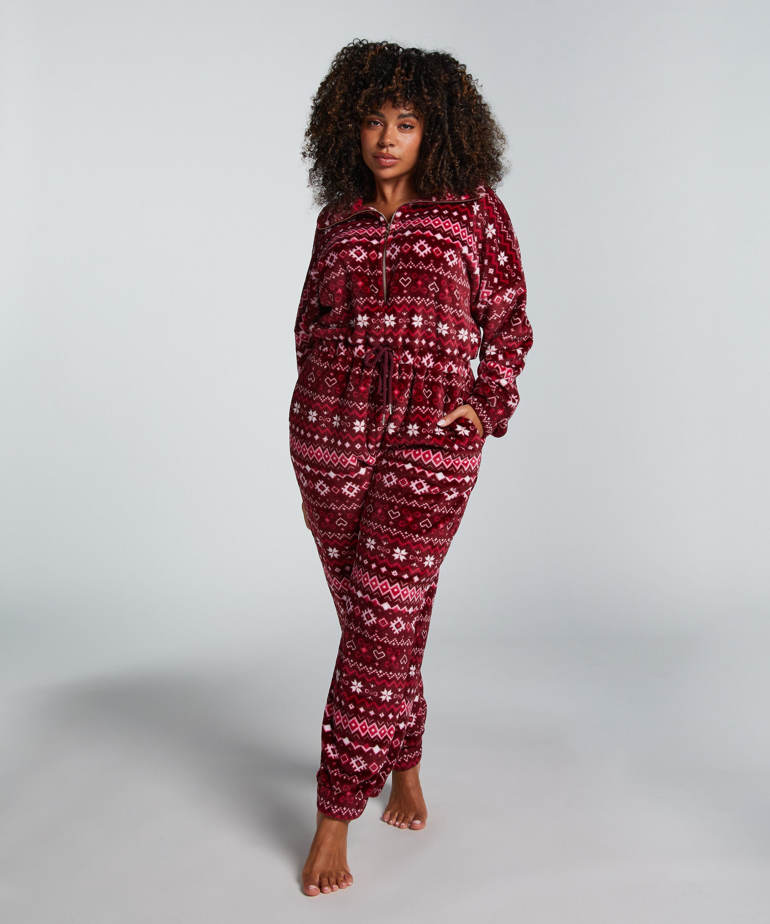 Onesie fleece, Rød