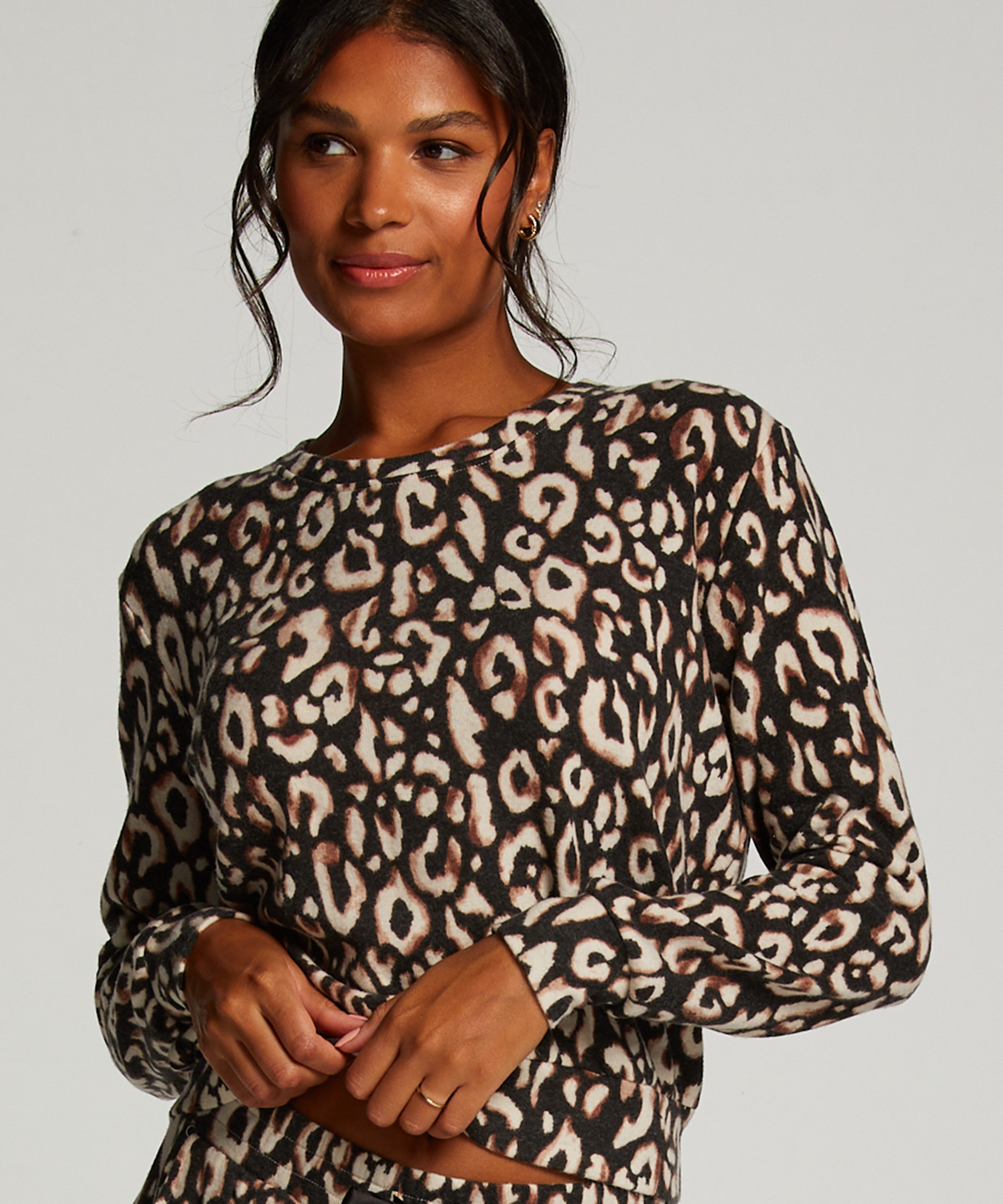 Pysjamatopp Jersey, Svart, main