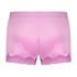Velvet lace shorts, Rosa